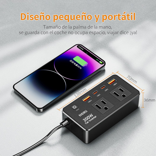 Inversor De Corriente Para Auto 400w Convertidor 12v 110v
