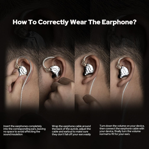 Auriculares Linsoul Kz Zs10 Pro 4ba+1dd 5 Driver Hifi Con Mi