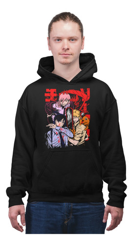 Polerón Chainsaw Man Anime Mangas Ters Textil