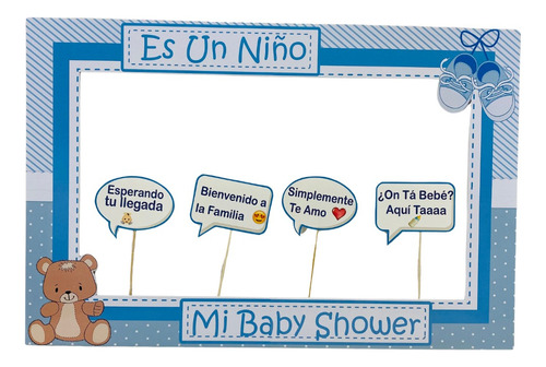 Marco Selfie Baby Shower Niño Osito