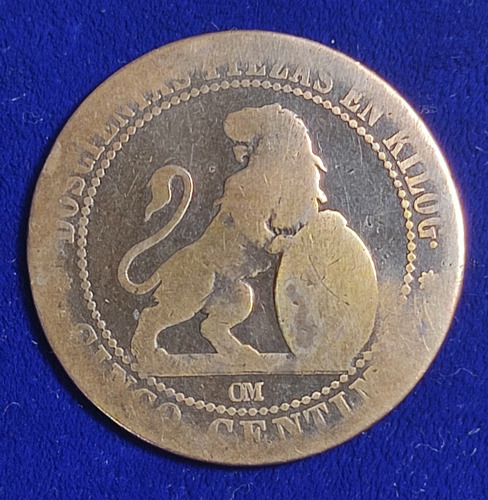 Moneda De Cobre Española De 1870 (cinco Céntimos)