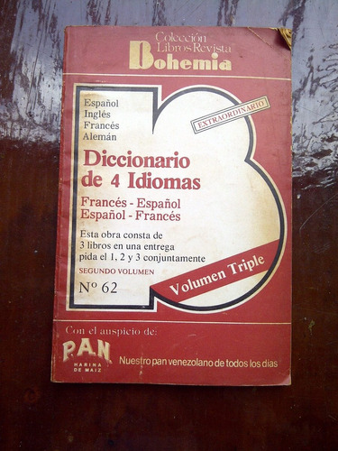 Diccionario De 4 Idiomas Frances-españo / Español-frances