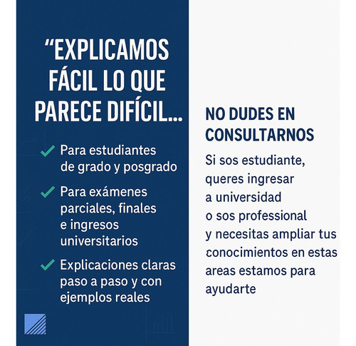 Clases Particulares Estadística, Análisis Matemático Y Datos