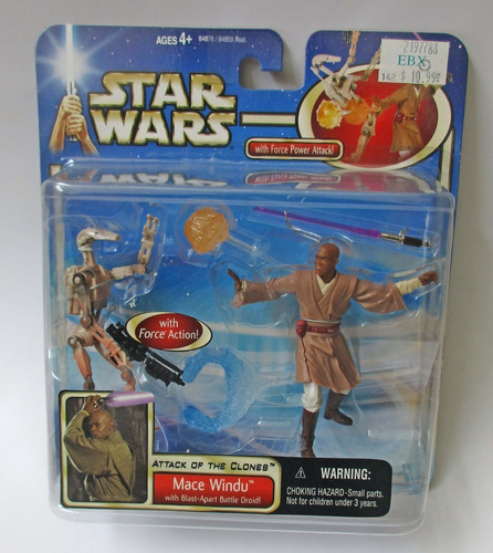 Star Wars Mace Windu With Blast-apart  - Atta.of The Clones