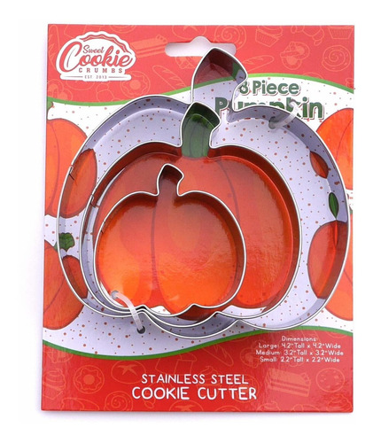 Sweet Cookie Crumbs Juego Cortador Galleta Calabaza 3