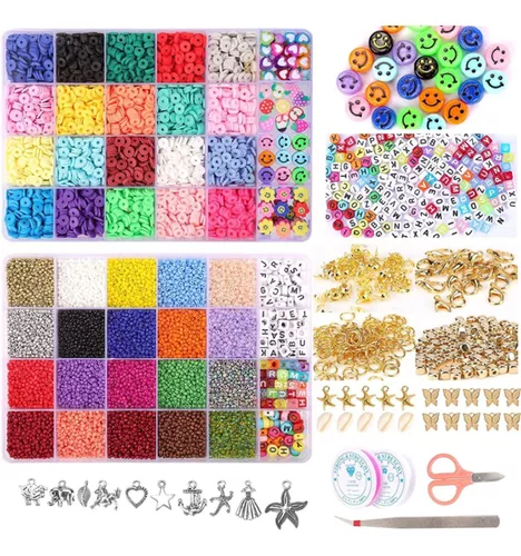 Kit 16 Colores Cuentas Para Crear Pulseras C/ Estuche — El Rey del