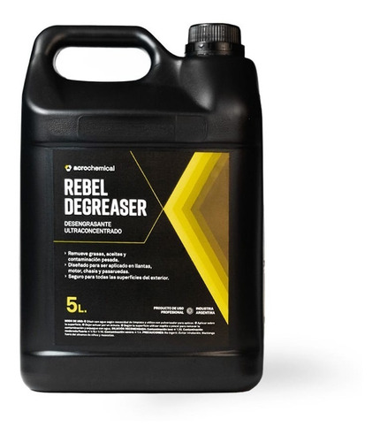 Desengrasante Exterior Acrochemical Rebel Degrease 5 Lts