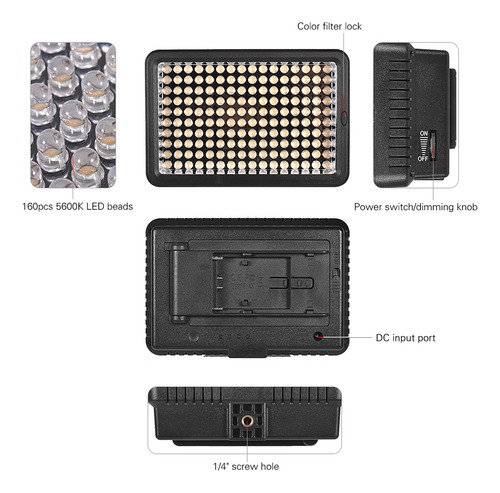 Led Profesional Regulable De Ultra Alta Potencia Para Fotogr