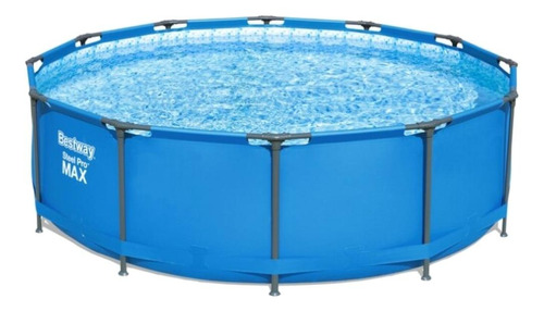 Imagen 1 de 2 de Alberca estructural redonda Bestway 56419 con capacidad de 9150 litros de 3.66m de diámetro  azul diseño mosaico