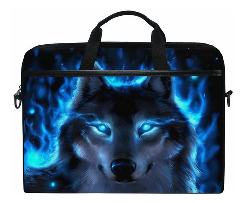 Alaza Cool Midnight Wolf Animal 15 Inch Laptop Case Shoulder