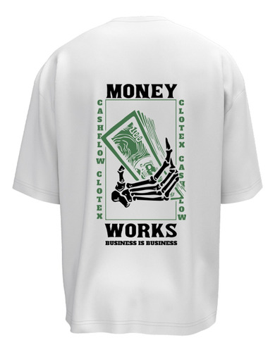 Remera Oversize Money Algodon Peinado Premium Clotex