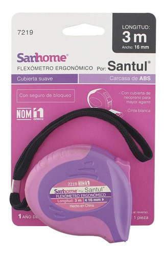 Cinta Metrica Flexometro 3m Sanhome Cinta Para Medir Rosa