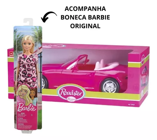 Kit Carro Conversivel Roodstar Roma Carrinho com Boneca Barbie Mattel  Menina Presente Dia da Criança - Patota