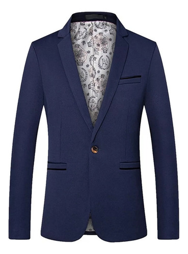 Saco Blazer Embroidered Caballero Slim Fit Premium Con Forro