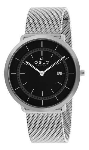 Relógio Oslo Slim Masculino - Ombsss9u0004-p1sx Cor da correia Prateado Cor do bisel Prateado