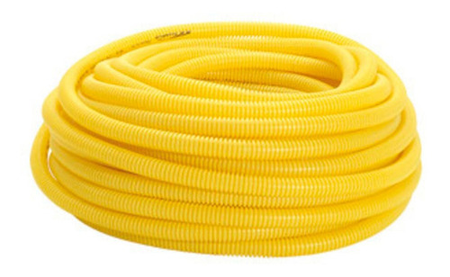 Conduíte Flexivel Pvc Corrugado 3/4 Dn25mm 50 Metros Amarelo