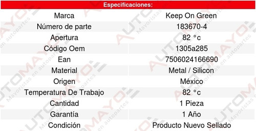 Termostato Mitsubishi Diamante 3.0l V6 93 Al 95 Kg 6190776