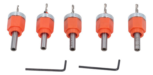J Juego De Brocas Avellanadas Ajustables, 5 Unidades, 2,8,