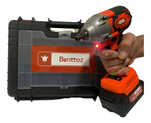 Chave De Impacto Benttoz C/ 2 Baterias 21v Motor Brushless