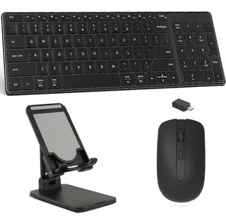 Teclado, Mouse E Suporte Para Xiaomi Pad 5 11 Preto