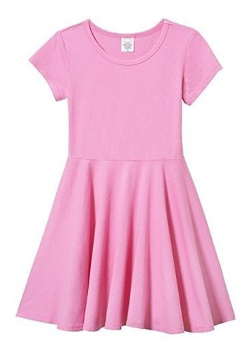 Vestido De Fiesta Twirly Circle De Manga Corta Para Niñas