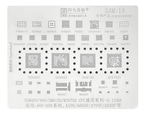 Stencil Reballing Bga  Samsung 13