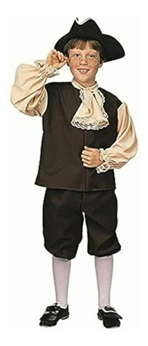 Rubie's Disfraz Infantil Colonial Para Niño, Talla M