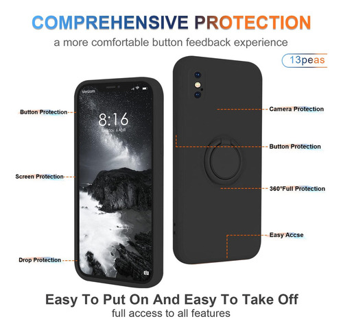 13peas Funda Compatible Con iPhone X/xs (2017/2018), Silicon