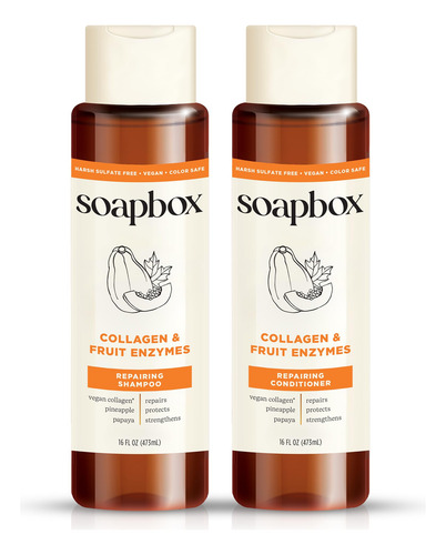 Shampoo E Condicionador Soapbox Collagen Para Cabelos Secos
