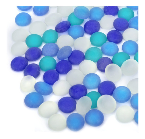 Piedras De Cristal De Mar De 5 Libras De Canicas Azules Plan