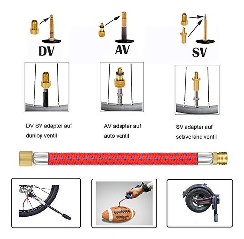 Adaptadores Válvula Presta Schrader - 21pcs