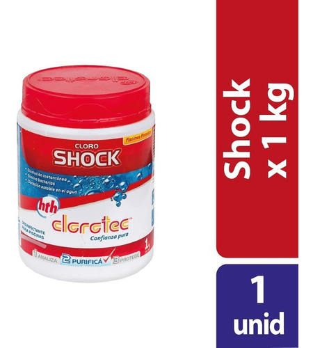 Imagen 3 de 9 de Cloro Shock Instantáneo Clorotec Piscinas Pintadas X 1 Kg