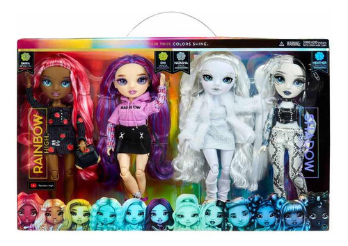 Rainbow High & Shadow High Fashion Doll Set 4pk