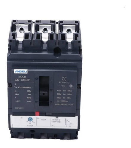 Breaker 3p 630a Caja Moldeada Ajustable Serie Am2 Andeli