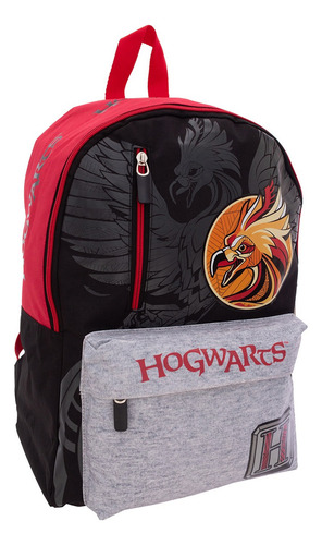 Mochila Escolar Juvenil Warner Bros Harry Potter Color Negro/rojo