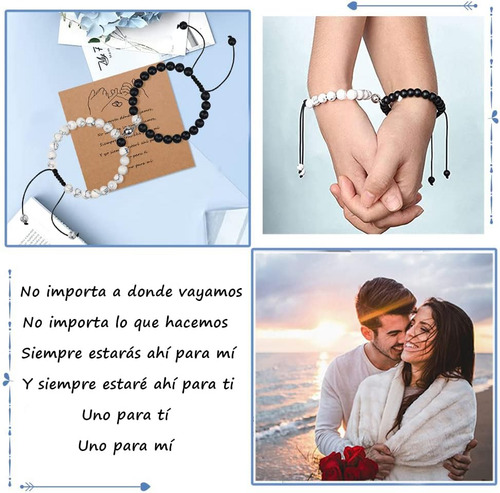 Pulseras Pareja Pulseras Amigas Ajustable Pulsera Piedras