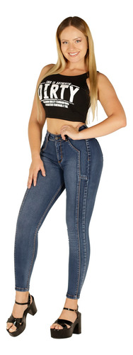 Jeans Pitillo Azul Je3604a