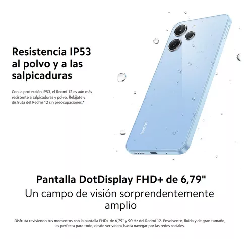 Celular Xiaomi Desbloqueado Redmi 12 256 GB Azul