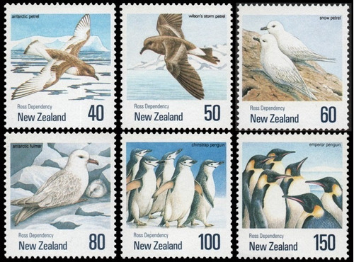 Fauna - Aves - Nueva Zelanda - Serie Mint - Yv 1088-1093