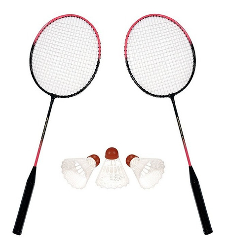 Kit Badminton 2 Raquetes + 3 Petecas + Bolsa Imediato Cor Azul