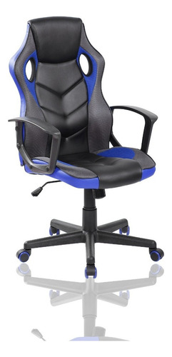 Silla De Oficina Gamer Gerencial Giratoria Color Azul