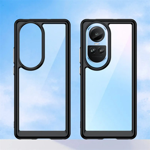 Funda For Reno 10 Pro Silicona Transparente Piel.-.