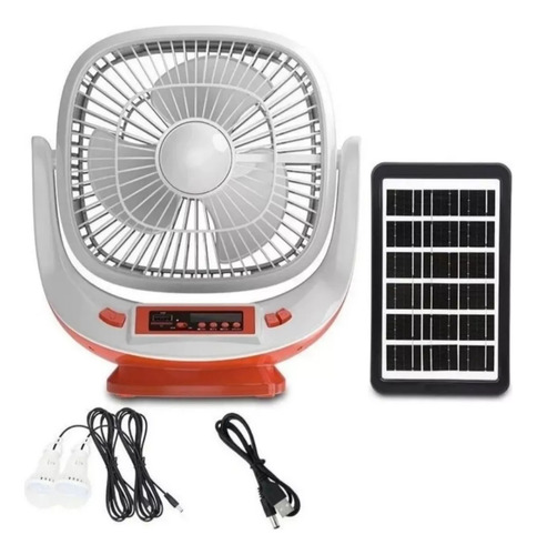 Ventilador Solar Recargable Con Parlante 8 Inch Easy Power