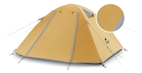 Carpa Camping Naturehike Serie P 4 Personas Ultraliviana Color Amarillo