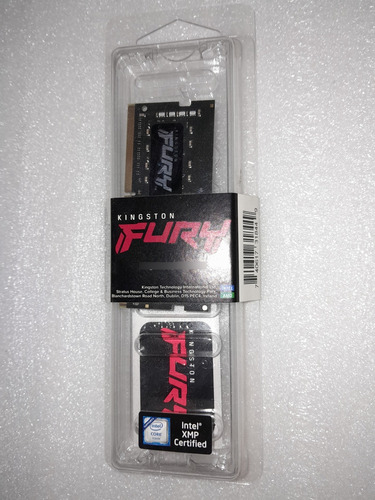 Memoria Ram Fury Gamer Color Negro 8gb 1 Kingston Kf (Usado)