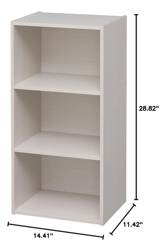 Usa, Mdb-3w, 3-cube Modular Storage Box, White, 1 Pack