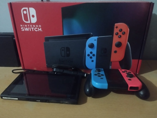 Nintendo Switch 2019 Neon Bateria Ext + Accesorios + Juegos