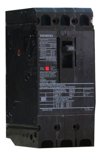 Siemens® Interruptor Electromagnético 100a  Hhed63m100  