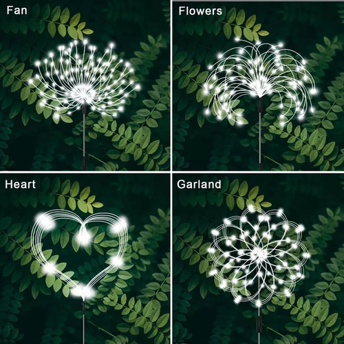 Luz Solar De Fuegos Artificiales Para Decoración De Jardines