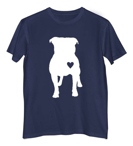 Remera Niño Color  Perro Pitbull Corazon Animales